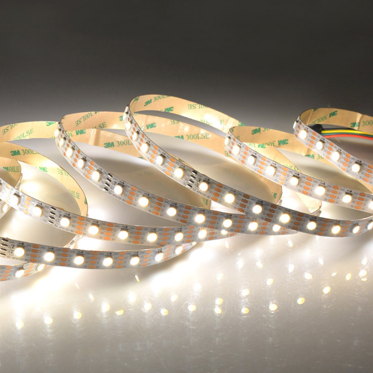 DC 5V HD107S SMD5050 built-in IC 60LEDS/M 3000k/6000k Optional Single point single control individually addressable White LED Strip Light,5M/Roll
